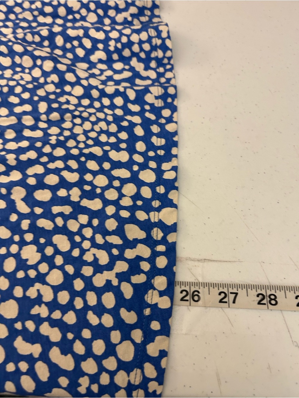 Joules Blue White Speckled Puff-Sleeve Blouse Size 16 - Picture 7 of 9